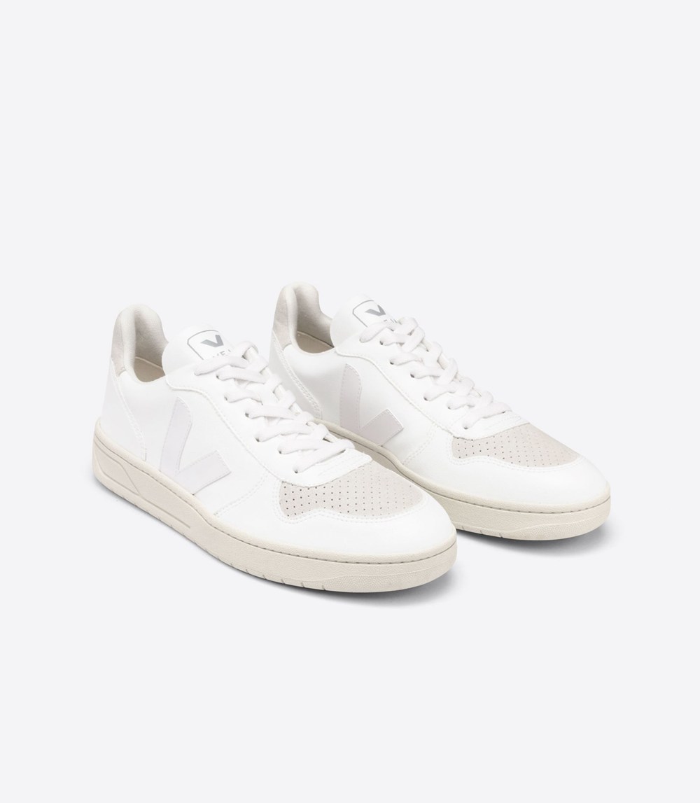 Veja Trainers Mens White - V-10 Cwl - GEIV-50927